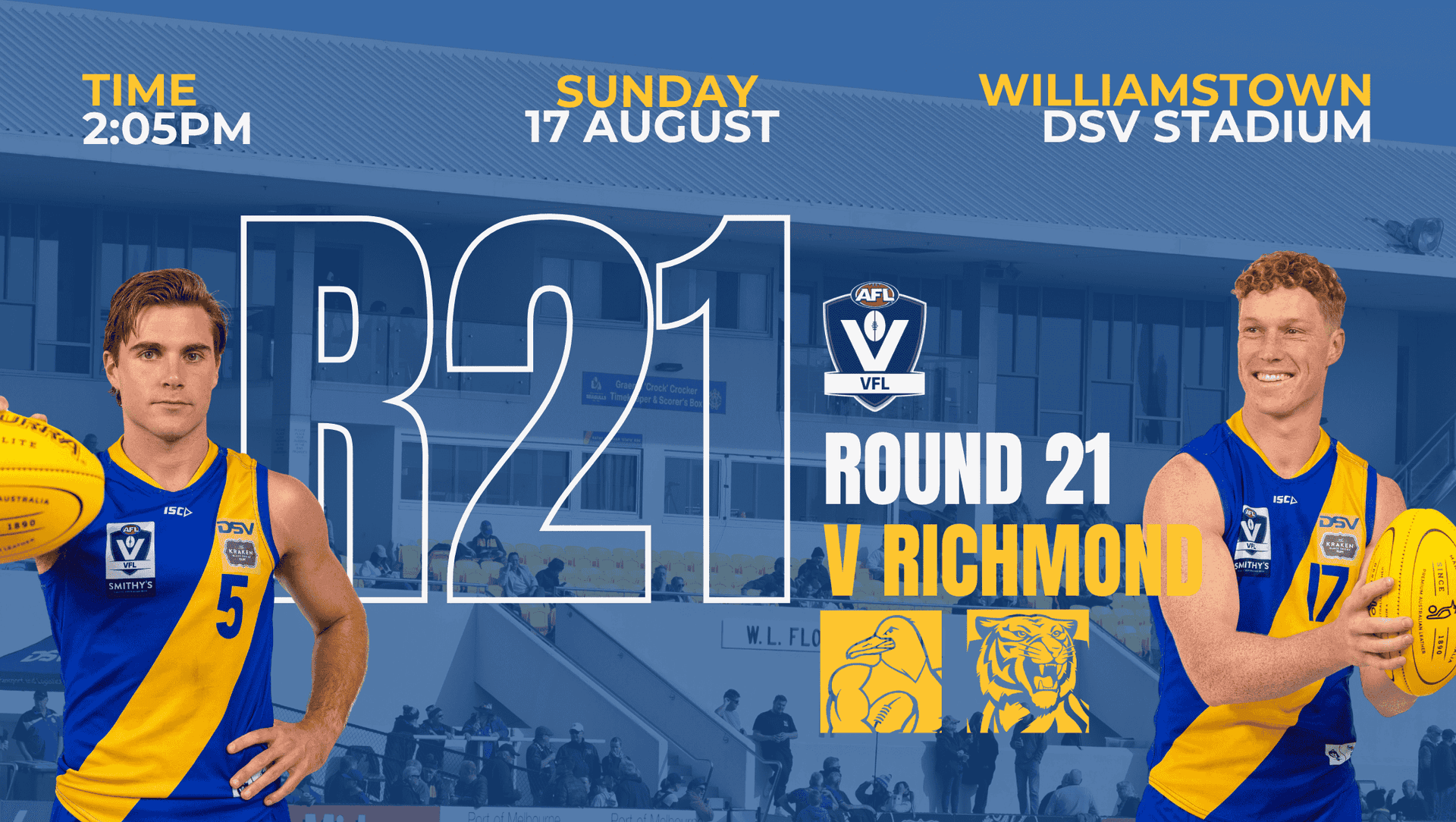 2025 VFL - Round 21 - Williamstown v Richmond Gate Entry