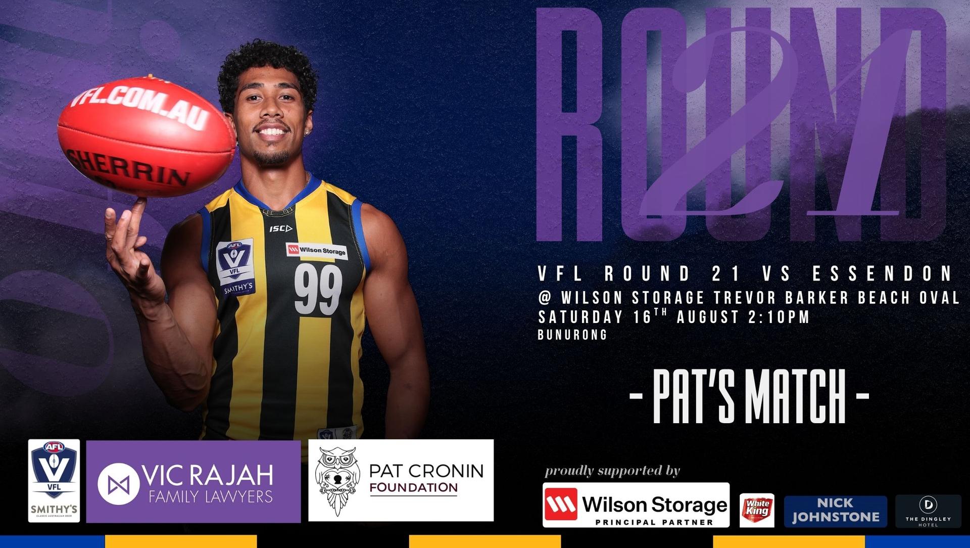 Vic Rajah Family Lawyers VFL Round 21 - Sandringham v Essendon