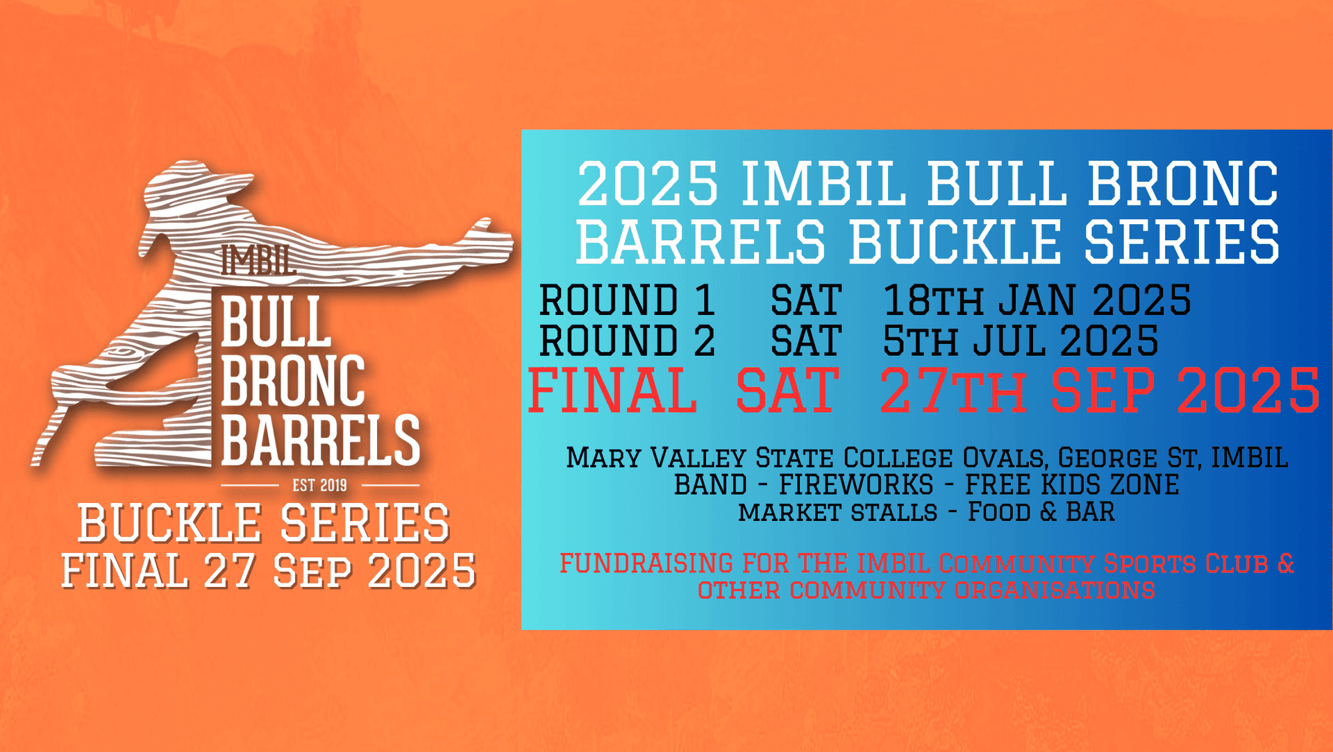 Imbil Bull Bronc Barrels Buckle Series 2025 Final 27 Sept 2025